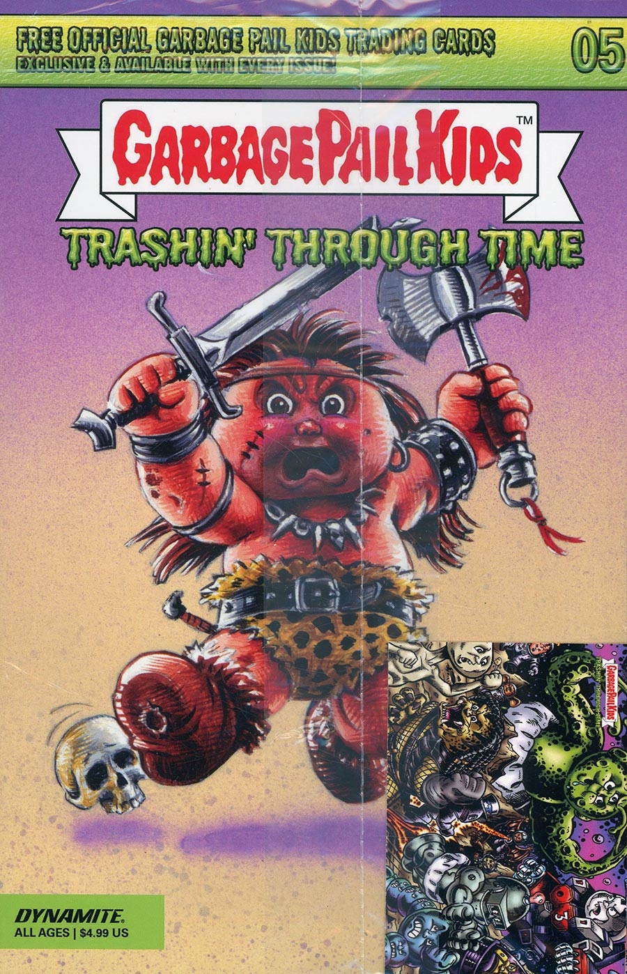 Garbage Pail Kids Trashin Through Time #5 Cover D Variant Classic Trading Card Cover