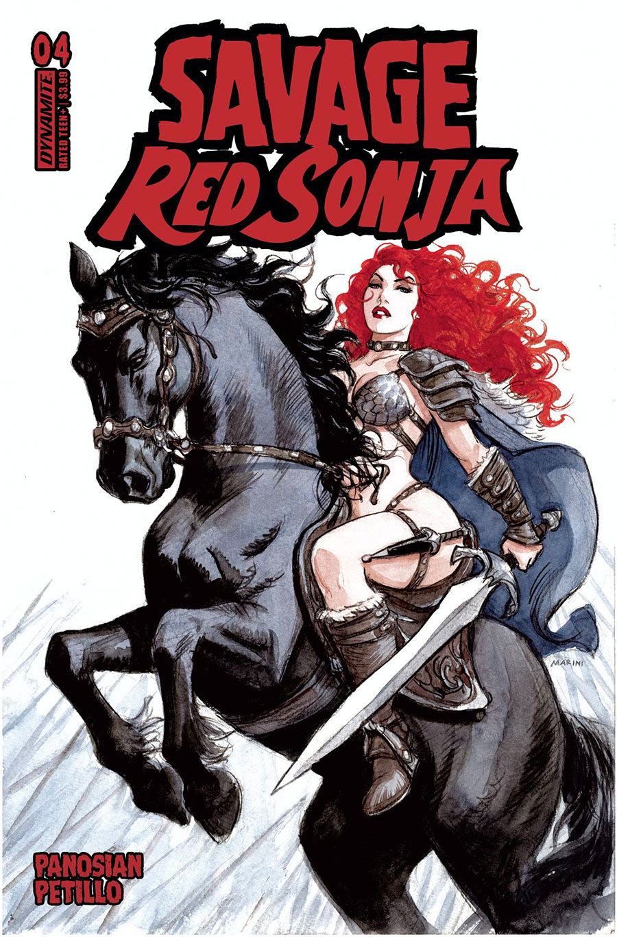 Savage Red Sonja #4 Cover C Variant Enrico Marini Cover