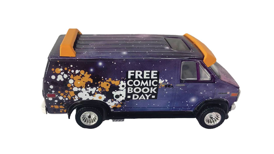 FCBD 2024 Comic Book Delivery Van 1/64 Scale Previews Exclusive Die-Cast 6-Piece Case