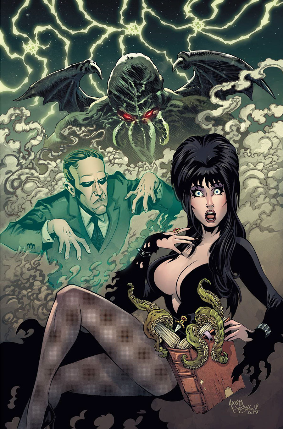 Elvira Meets HP Lovecraft #1 Cover F Limited Edition Dave Acosta Virgin Cover