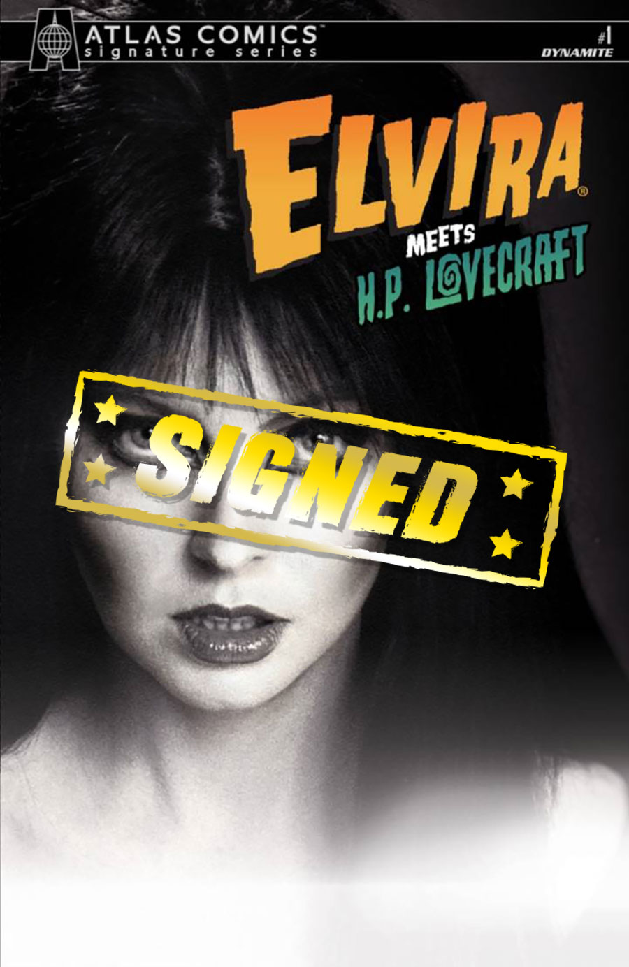 Elvira Meets HP Lovecraft #1 Cover G Elvira Photo Cover Atlas Signature Series Signed By Elvira