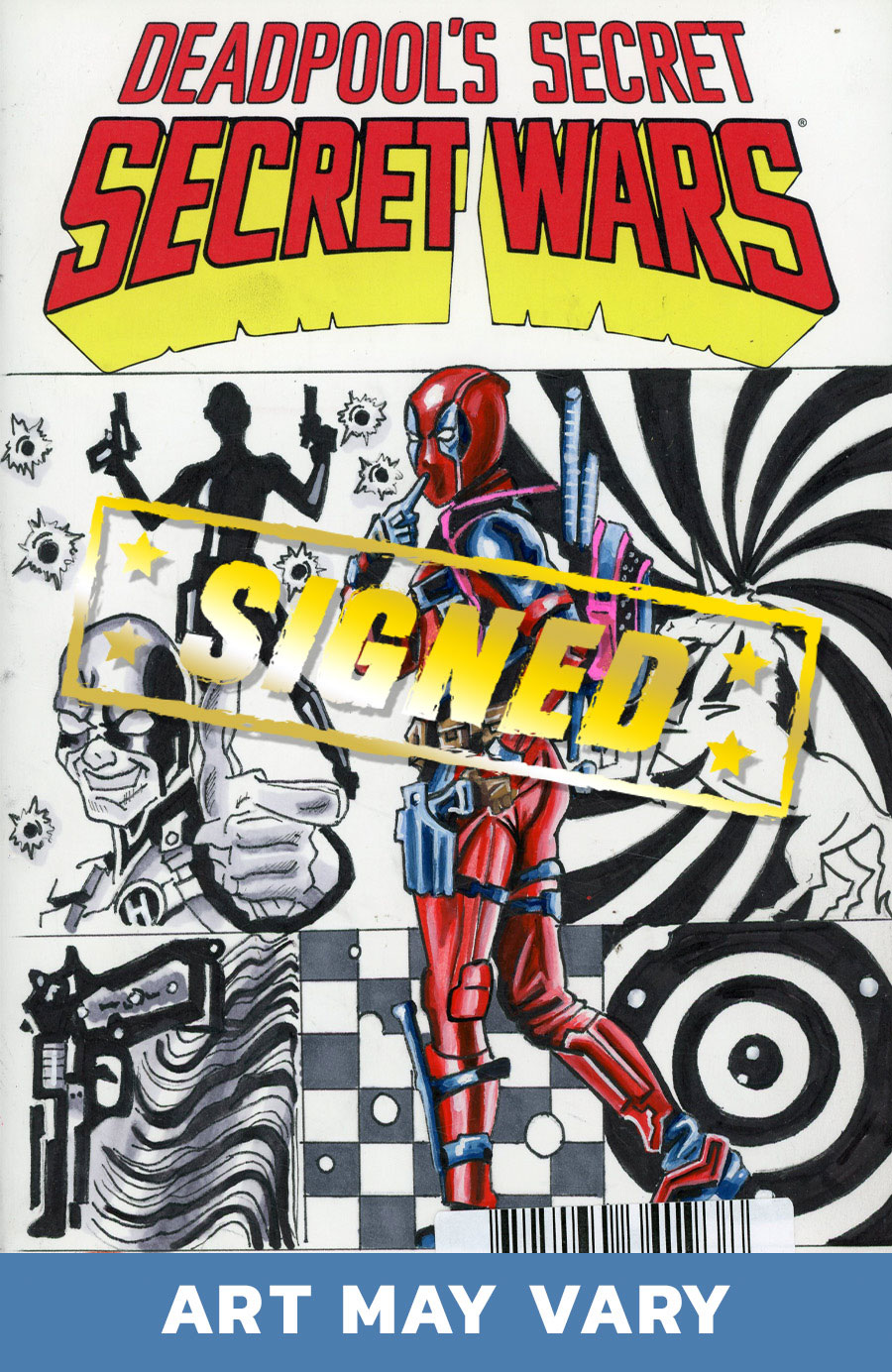 Marvel Comics Commissioned Cover Art Signed & Remarked By Jessica Court With A Deadpool Hand-Drawn Sketch