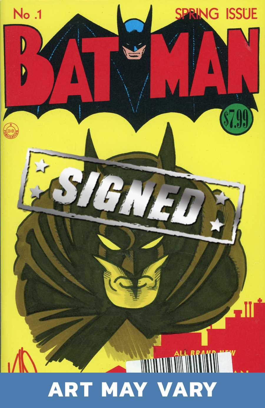 Batman #1 Facsimile Edition Cover E DF Blank Variant Commissioned Cover Art Signed & Remarked By Ken Haeser With A Batman Hand-Drawn Sketch