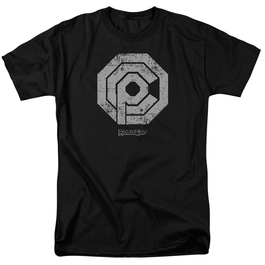 Robocop OCP Logo Black Mens T-Shirt Large