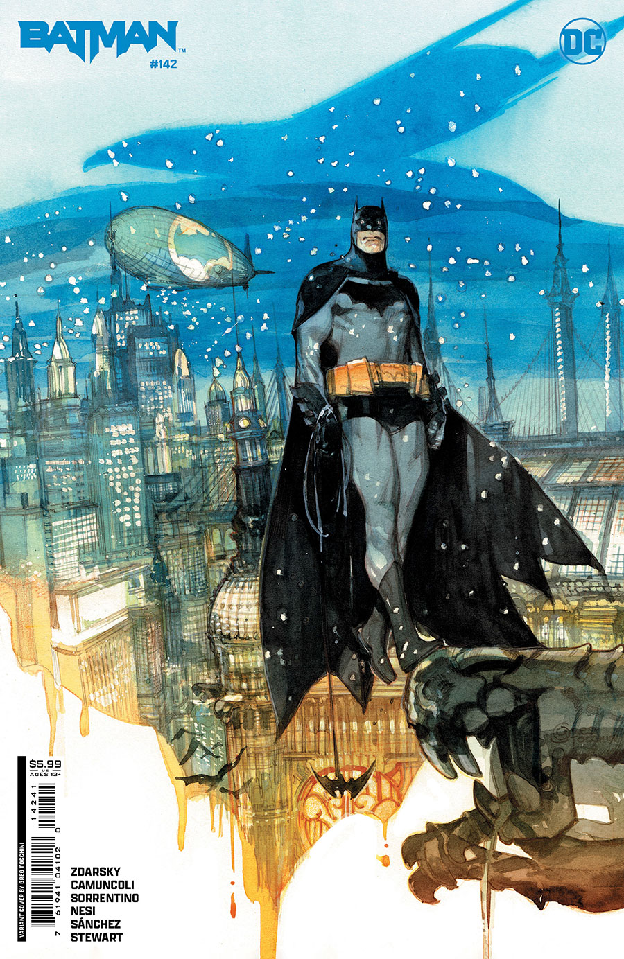 Batman Vol 3 #142 Cover D Variant Greg Tocchini Card Stock Cover (Limit 1 Per Customer)