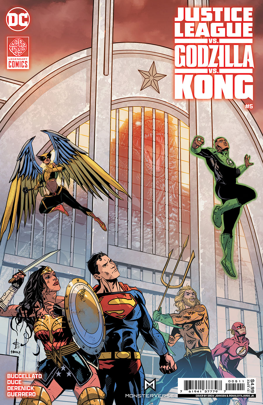 Justice League vs Godzilla vs Kong #5 Cover A Regular Drew Johnson Cover