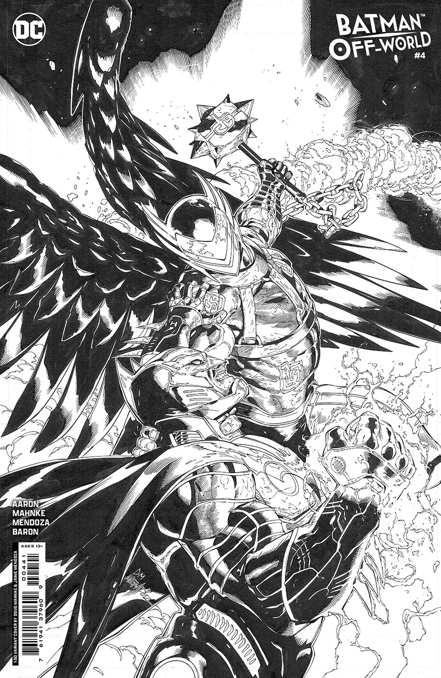 Batman Off-World #4 Cover D Incentive Doug Mahnke Black & White Card Stock Variant Cover