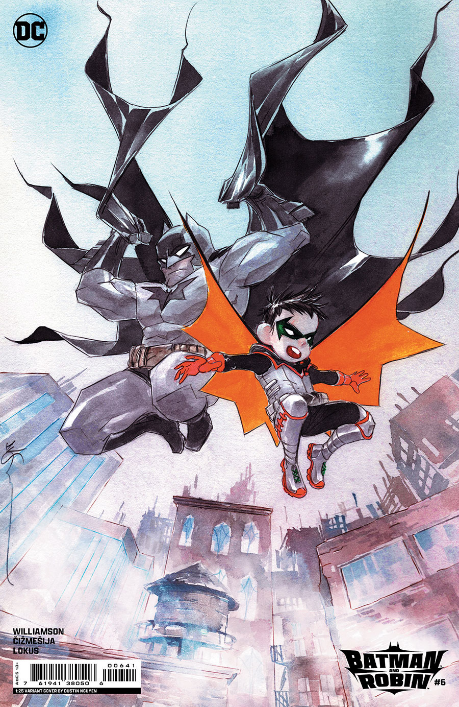 Batman And Robin Vol 3 #6 Cover E Incentive Dustin Nguyen Card Stock Variant Cover