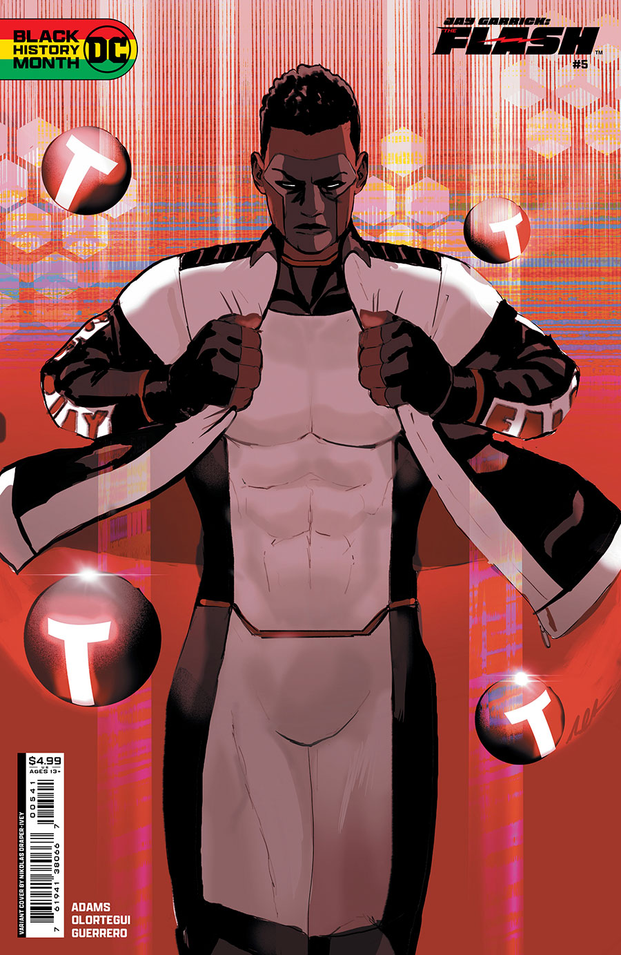 Jay Garrick The Flash #5 Cover D Variant Nikolas Draper-Ivey Black History Month Card Stock Cover