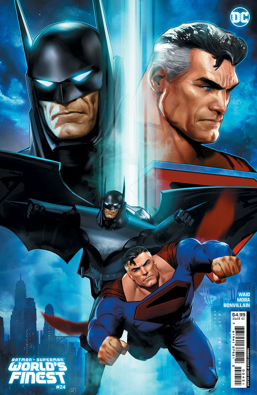Batman Superman Worlds Finest #24 Cover B Variant Dave Wilkins Card Stock Cover