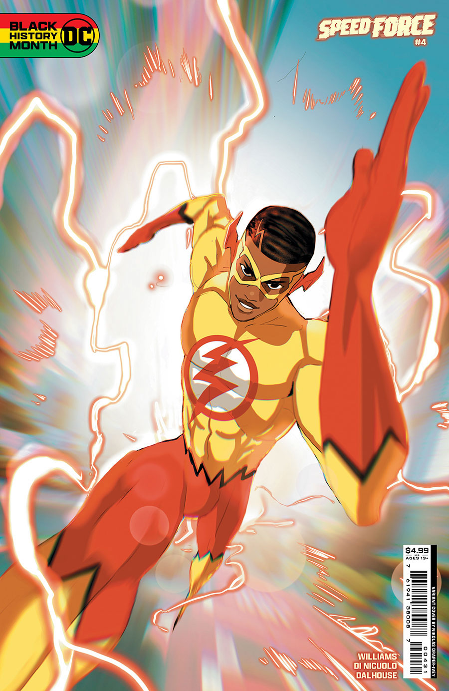 Speed Force #4 Cover C Variant Nikolas Draper-Ivey Black History Month Card Stock Cover