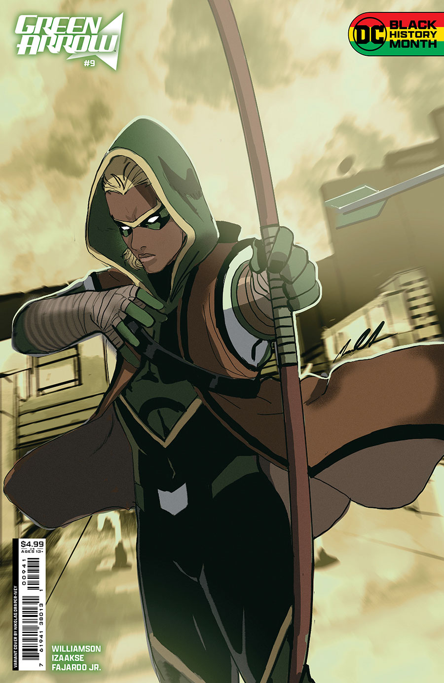 Green Arrow Vol 8 #9 Cover C Variant Nikolas Draper-Ivey Black History Month Card Stock Cover