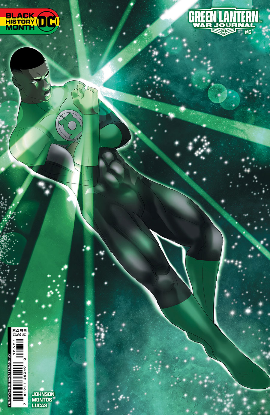 Green Lantern War Journal #6 Cover C Variant Nikolas Draper-Ivey Black History Month Card Stock Cover