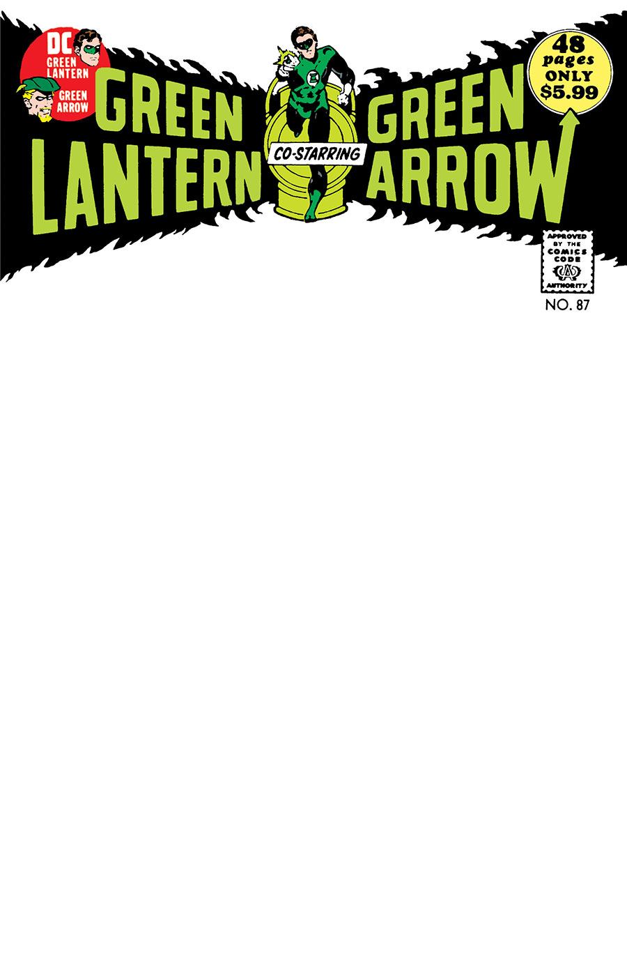 Green Lantern Vol 2 #87 Facsimile Edition Cover B Variant Blank Card Stock Cover