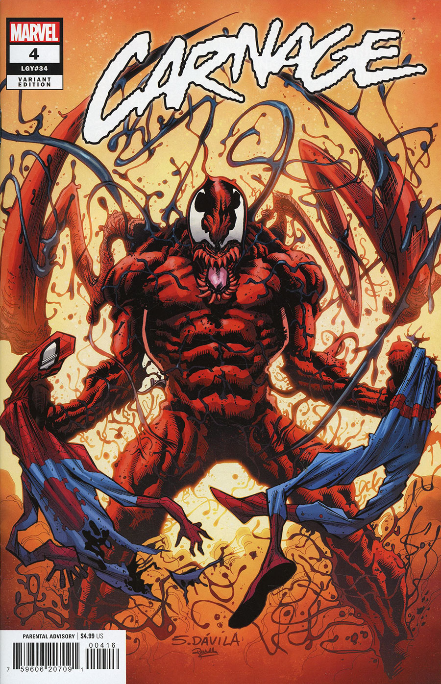 Carnage Vol 4 #4 Cover C Incentive Sergio Davila Variant Cover