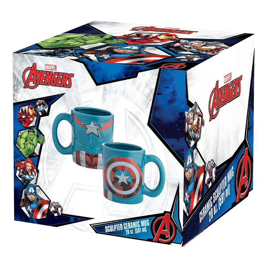 Marvel Captain America 20-Ounce Sculpted Ceramic Mug