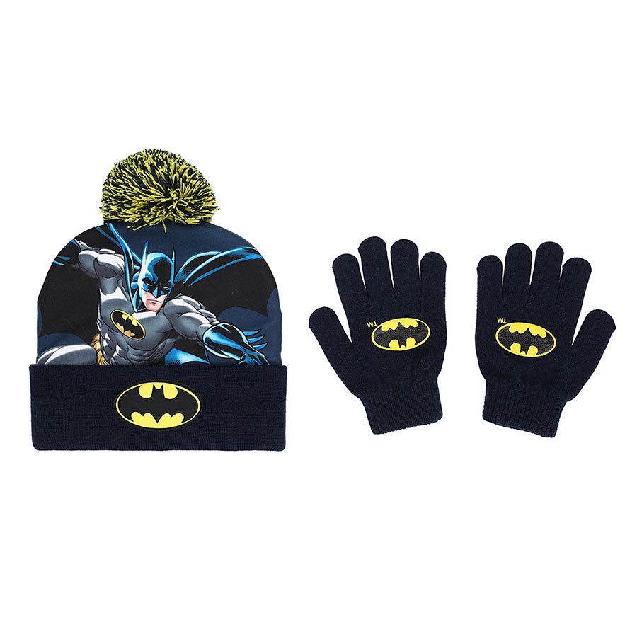 DC Comics Batman Youth Beanie & Gloves Combo