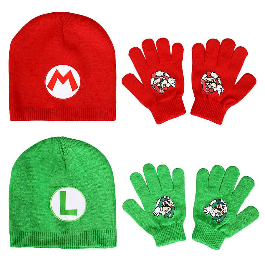 Super Mario Bros Youth Beanie & Gloves Combo - Set Of 2