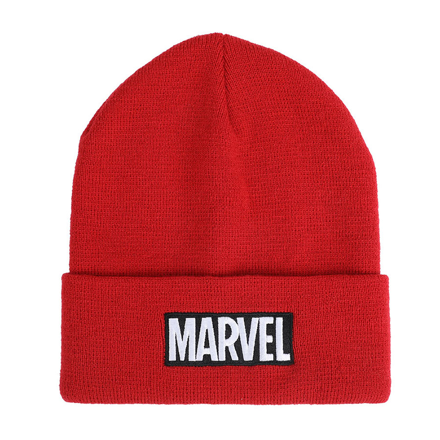 Marvel Logo Embroidered Cuff Beanie