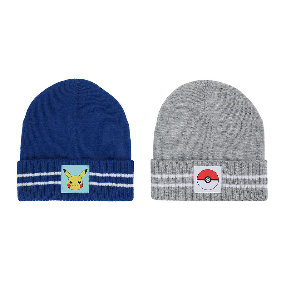 Pokemon Pikachu & Pokeball Youth 2-Pack Cuff Beanies