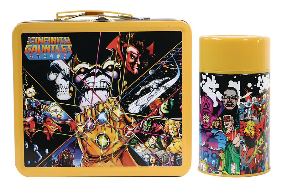 Tin Titans The Infinity Gauntlet Previews Exclusive Lunch Box With Beverage Container