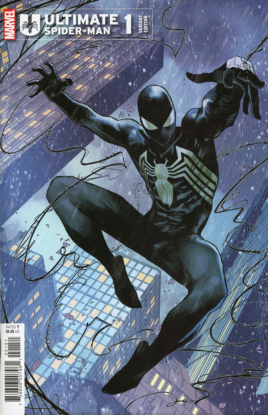 Ultimate SpiderMan Vol 2 1 Cover I Variant Marco Checchetto Costume Tease A Black Suit Cover