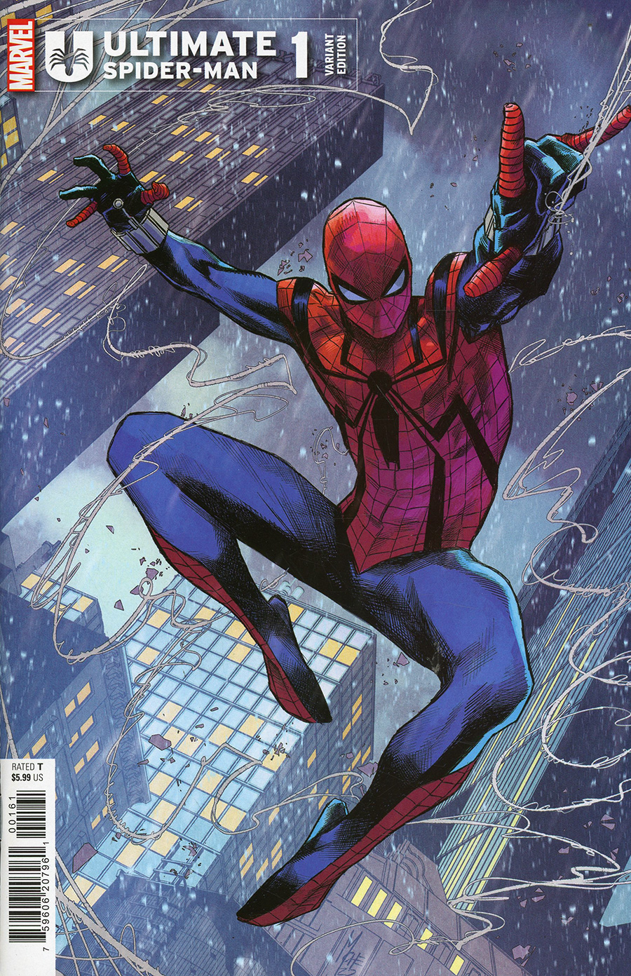 Ultimate Spider-Man Vol 2 #1 Cover J Variant Marco Checchetto Costume Tease B Red & Blue Suit Cover (Limit 1 Per Customer)