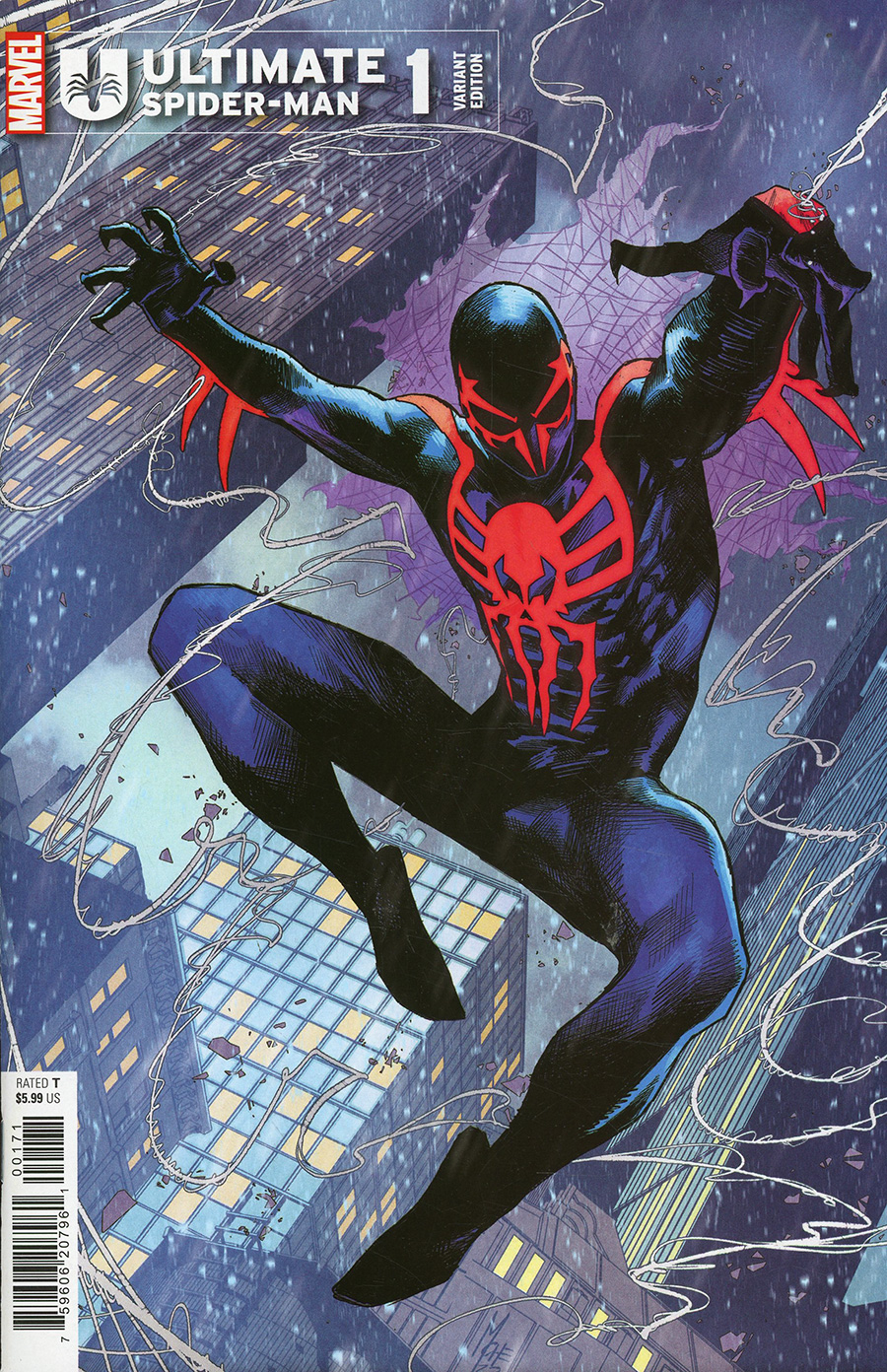 Ultimate Spider-Man Vol 2 #1 Cover K Variant Marco Checchetto Costume Tease C 2099 Suit Cover (Limit 1 Per Customer)