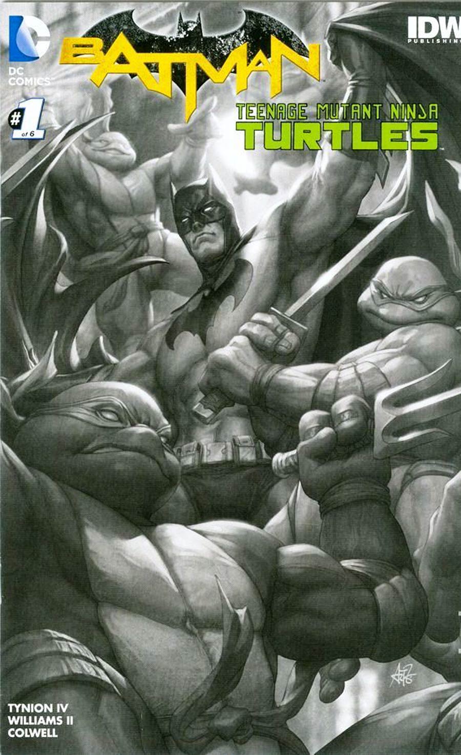 Batman Teenage Mutant Ninja Turtles #1 Cover Z Conquest Comics Sketch Variant Cover
