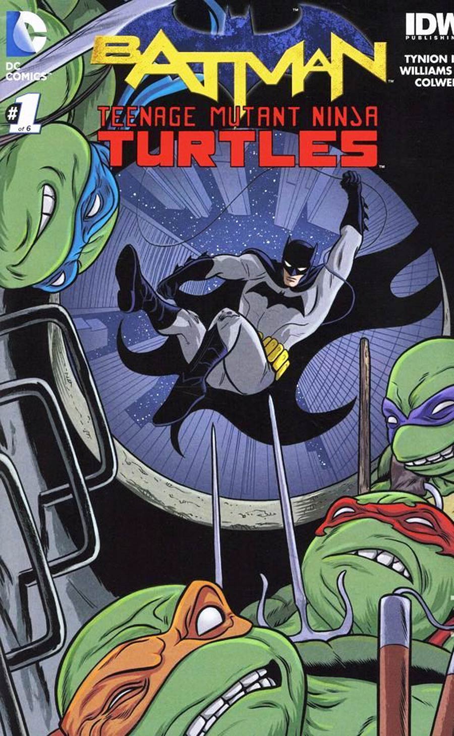 Batman Teenage Mutant Ninja Turtles #1 Cover Z-D Newury Comics Variant Cover