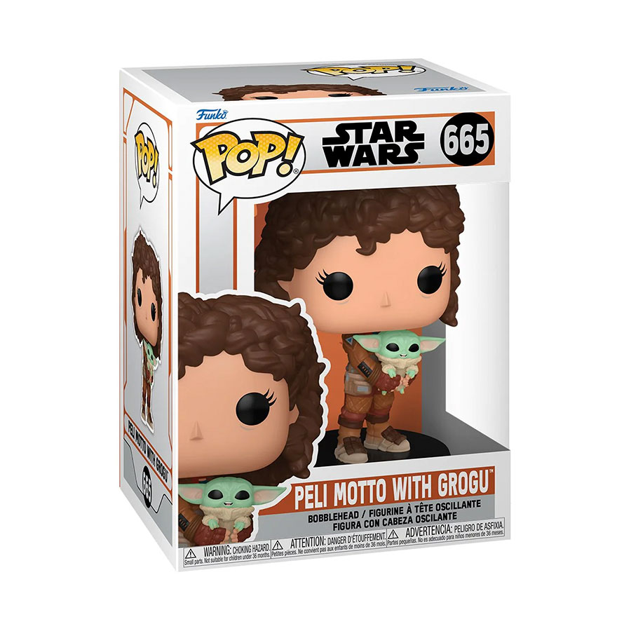 POP Star Wars The Mandalorian Peli Motto With Grogu Vinyl Bobble Head