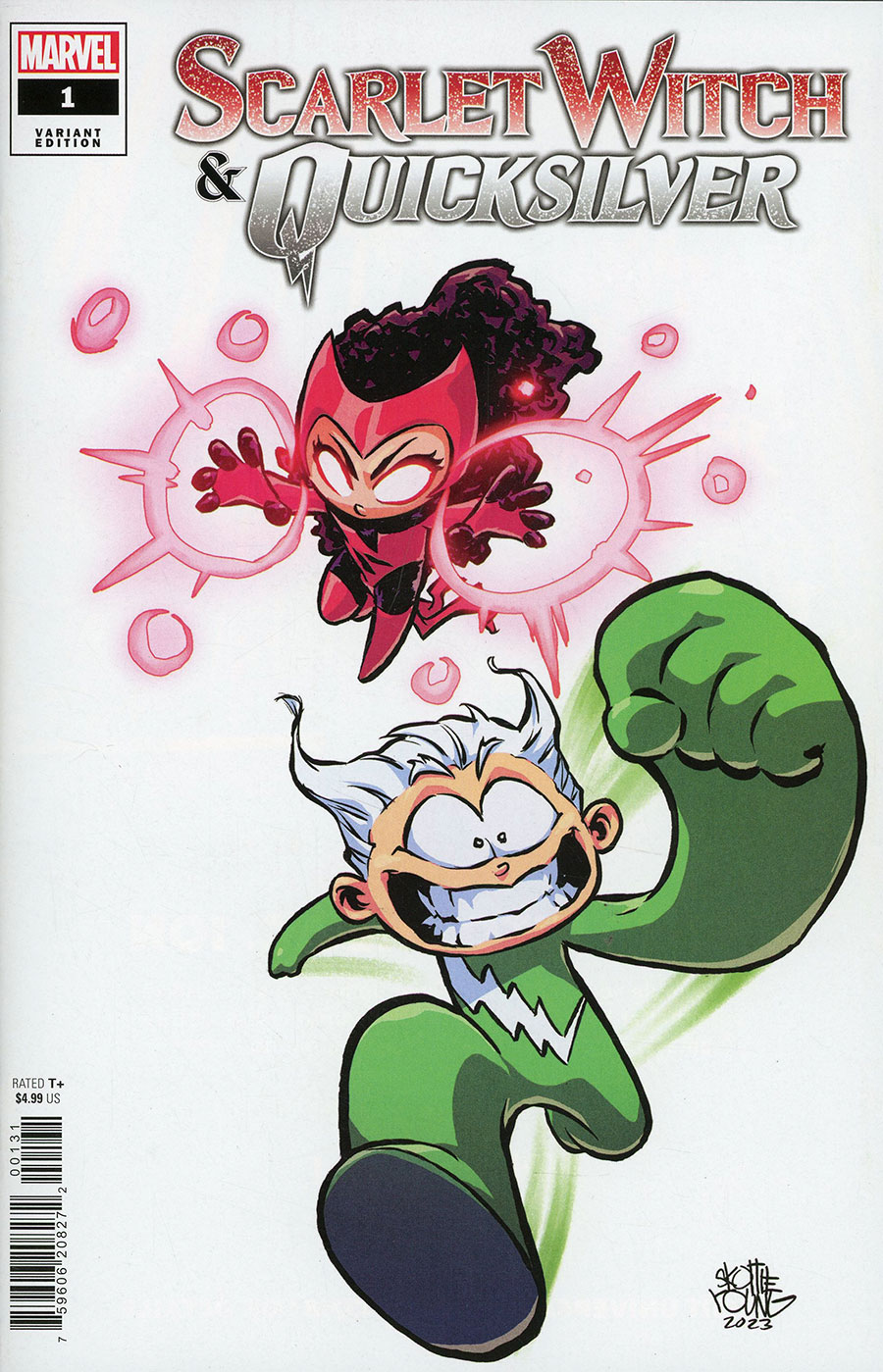Scarlet Witch & Quicksilver #1 Cover E Variant Skottie Young Cover