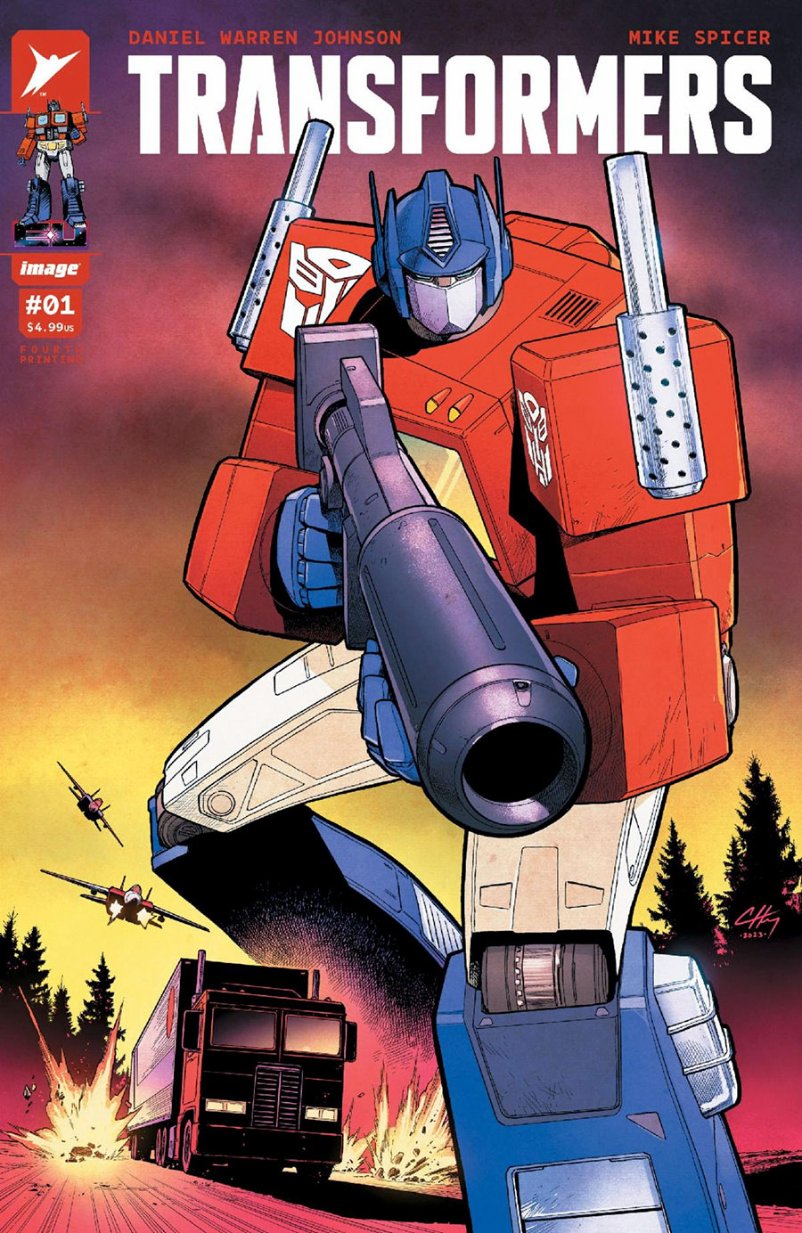 Transformers Vol 5 #1 Cover P 4th Ptg Clayton Henry Optimus Prime Variant Cover (Limit 1 Per Customer)