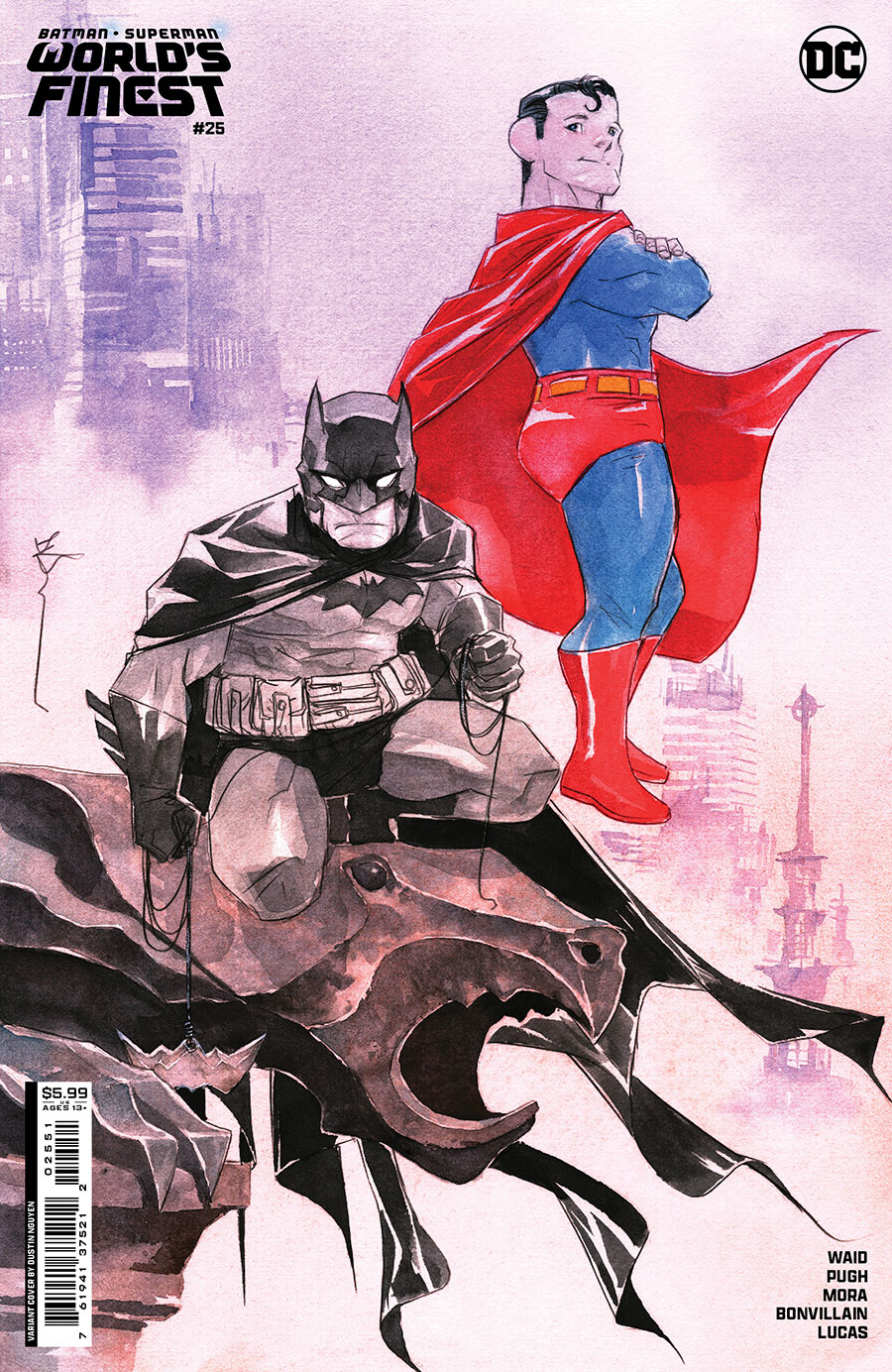 Batman Superman Worlds Finest #25 Cover C Variant Dustin Nguyen Card Stock Cover