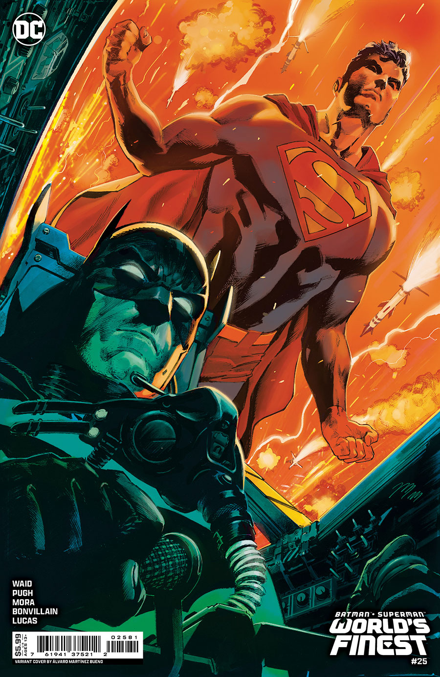 Batman Superman Worlds Finest #25 Cover F Variant Alvaro Martinez Bueno Card Stock Cover