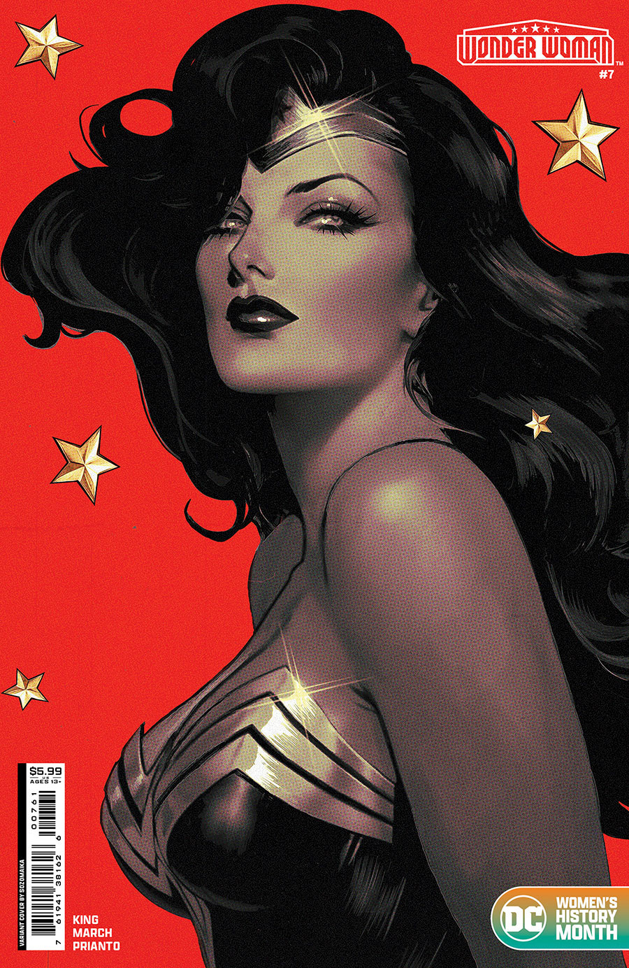 Wonder Woman Vol 6 #7 Cover D Variant Sozomaika Womens History Month Card Stock Cover (Limit 1 Per Customer)