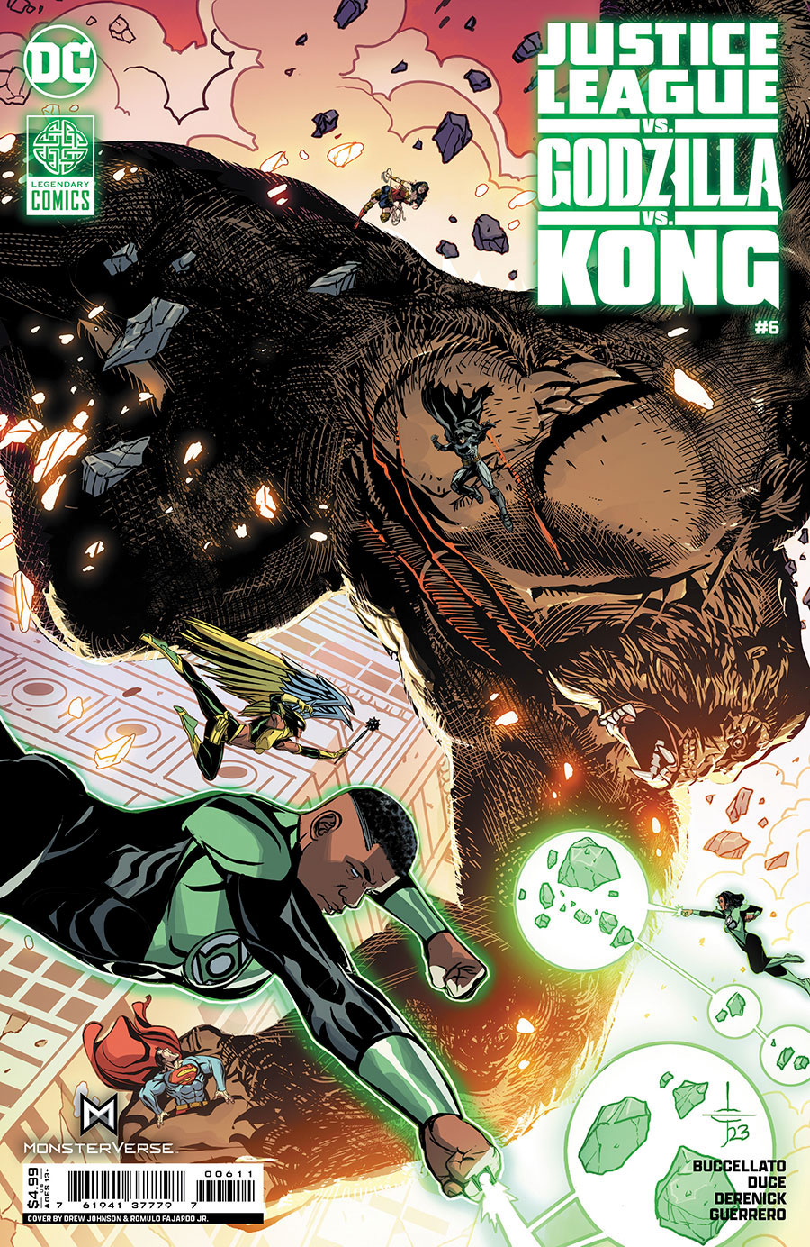 Justice League vs Godzilla vs Kong #6 Cover A Regular Drew Edward Johnson Cover