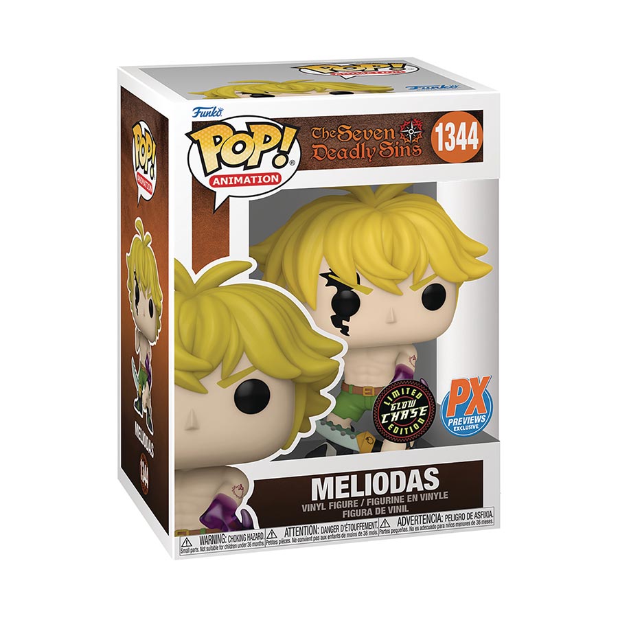 POP Seven Deadly Sins Meliodas Demon Mark Form Previews Exclusive Glow-In-The-Dark Chase Vinyl Figure