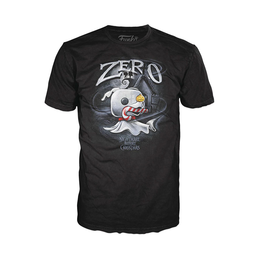 POP Boxed Tee The Nightmare Before Christmas Zero With Cane T-Shirt Large