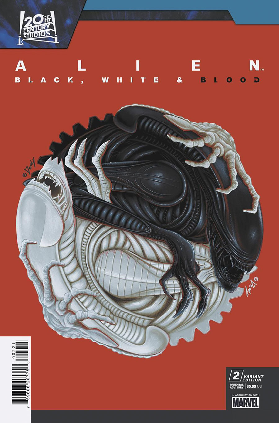 Alien Black White & Blood #2 Cover B Variant Doaly Cover