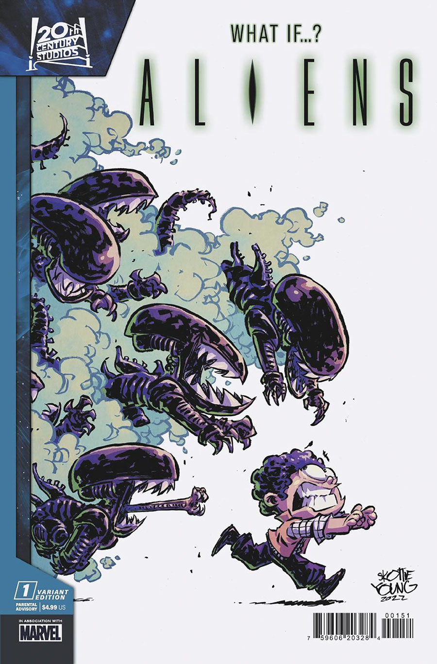 Aliens What If #1 Cover E Variant Skottie Young Cover (Limit 1 Per Customer)