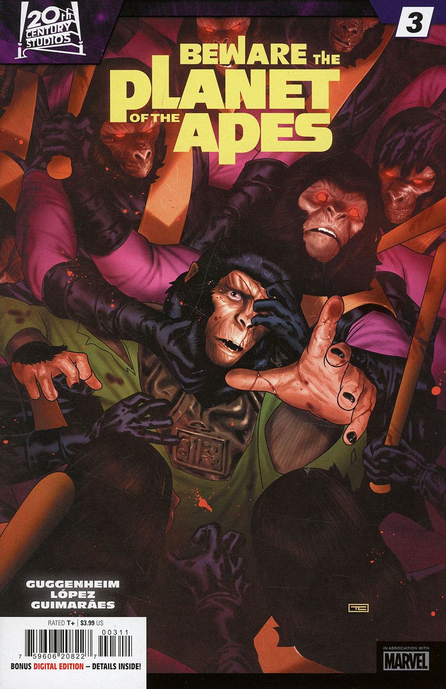 Beware The Planet Of The Apes #3 Cover A Regular Taurin Clarke Cover