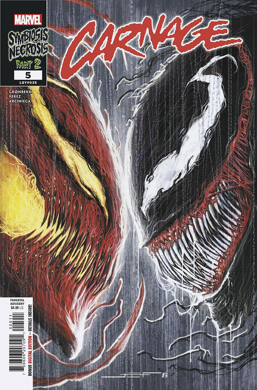 Carnage Vol 4 #5 Cover A Regular Juan Ferreyra Cover (Symbiosis Necrosis Part 2)