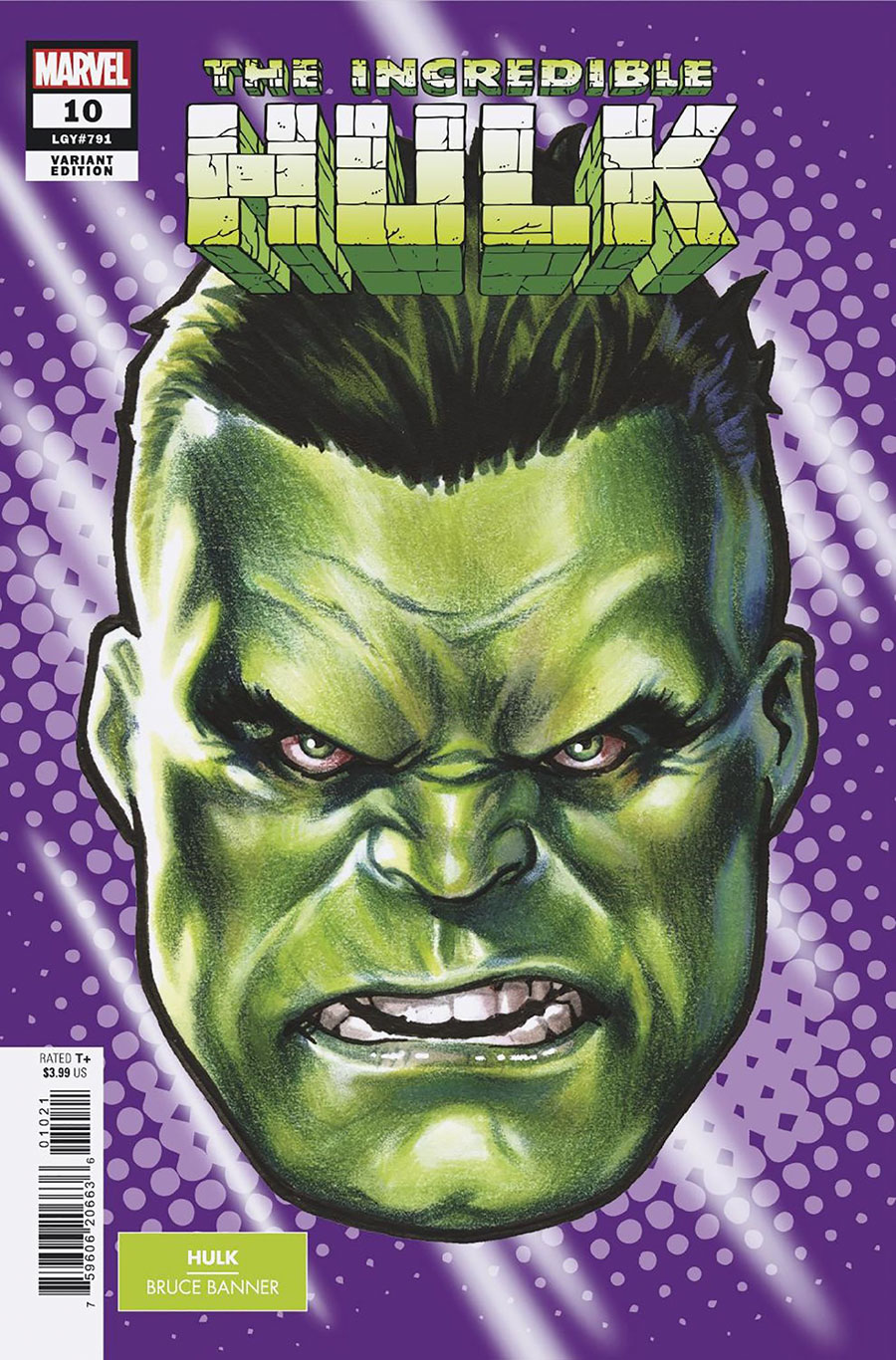 Incredible Hulk Vol 5 #10 Cover B Variant Mark Brooks Headshot Cover