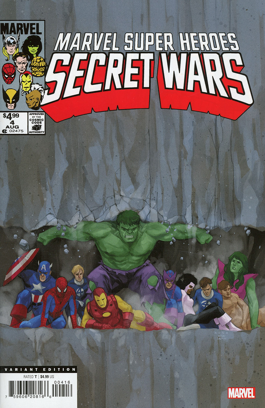 Marvel Super-Heroes Secret Wars #4 Cover D Facsimile Edition Incentive Phil Noto Variant Cover