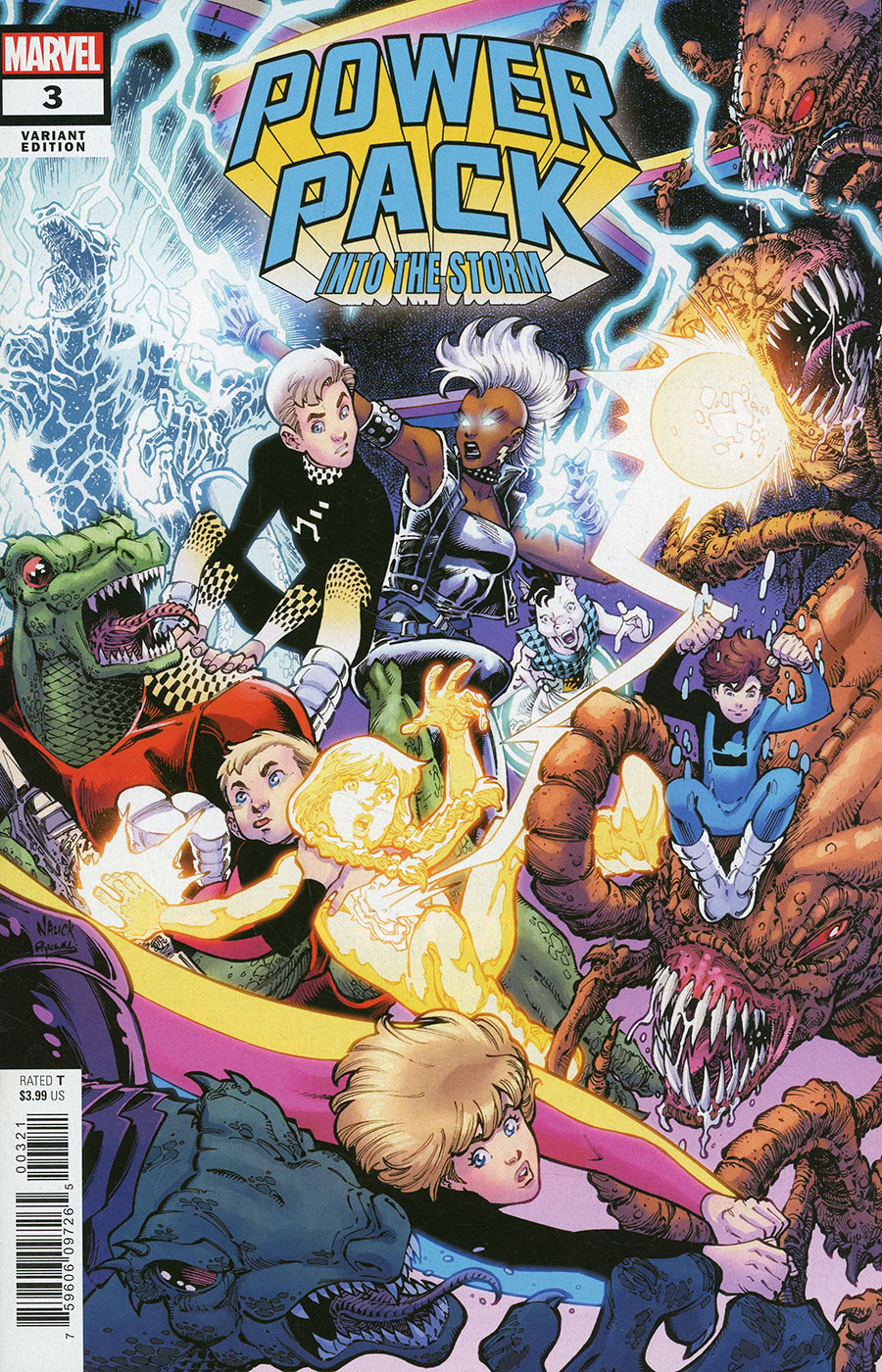Power Pack Into The Storm #3 Cover B Variant Todd Nauck Cover