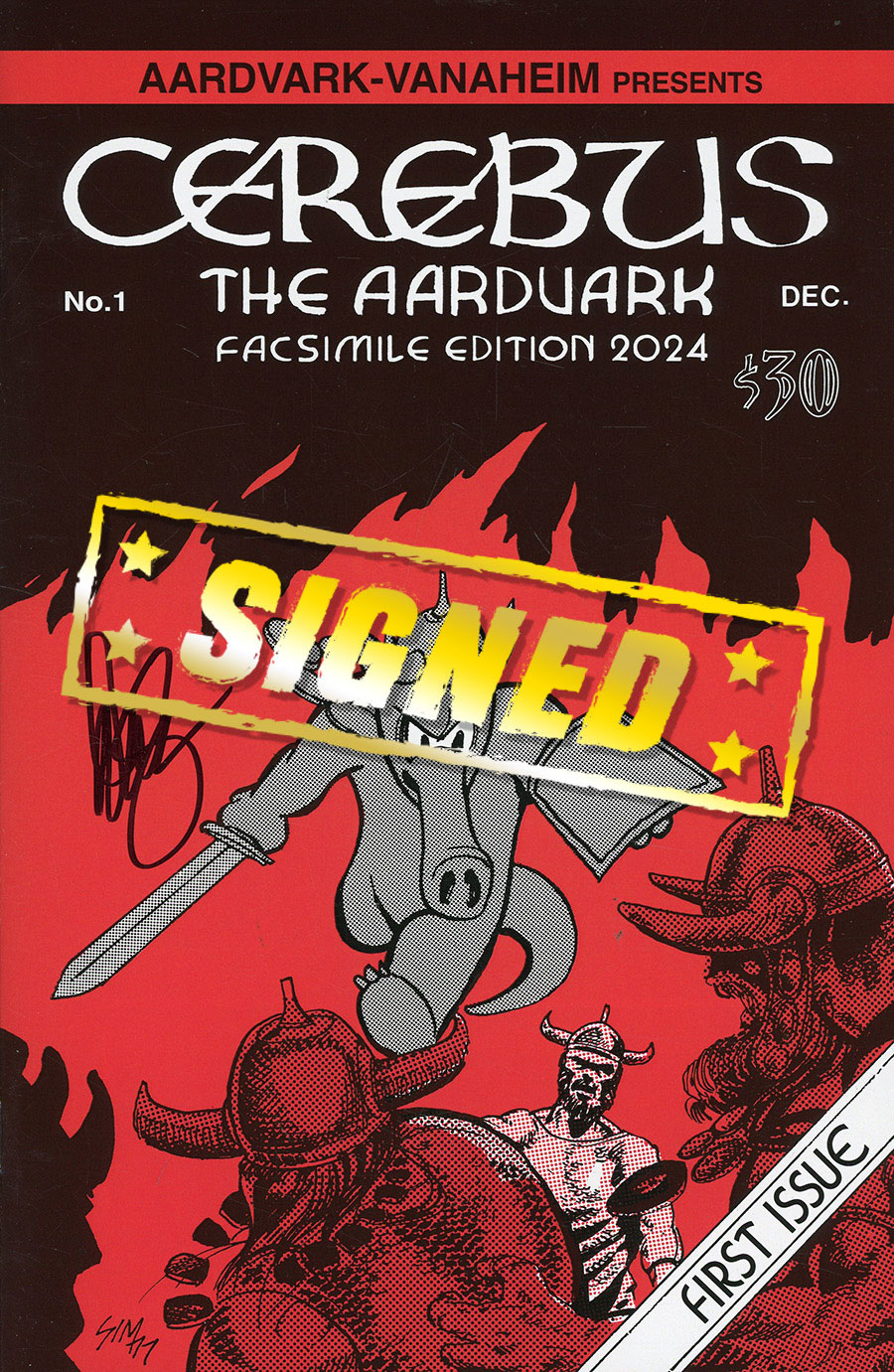 Cerebus The Aardvark #1 Facsimilie Edition Cover B Variant Signed Edition