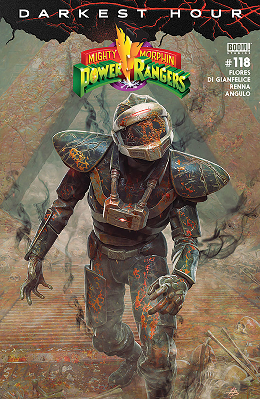 Mighty Morphin Power Rangers (BOOM Studios) #118 Cover B Variant Bjorn Barends Dark Grid Cover