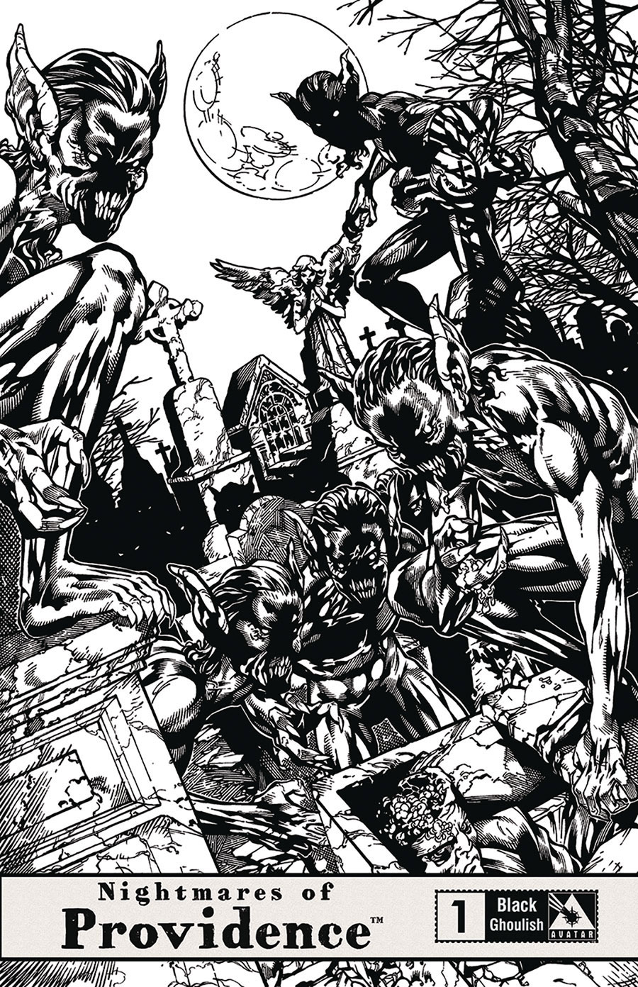 Nightmares Of Providence #1 Cover J Black Ghoulish Cover