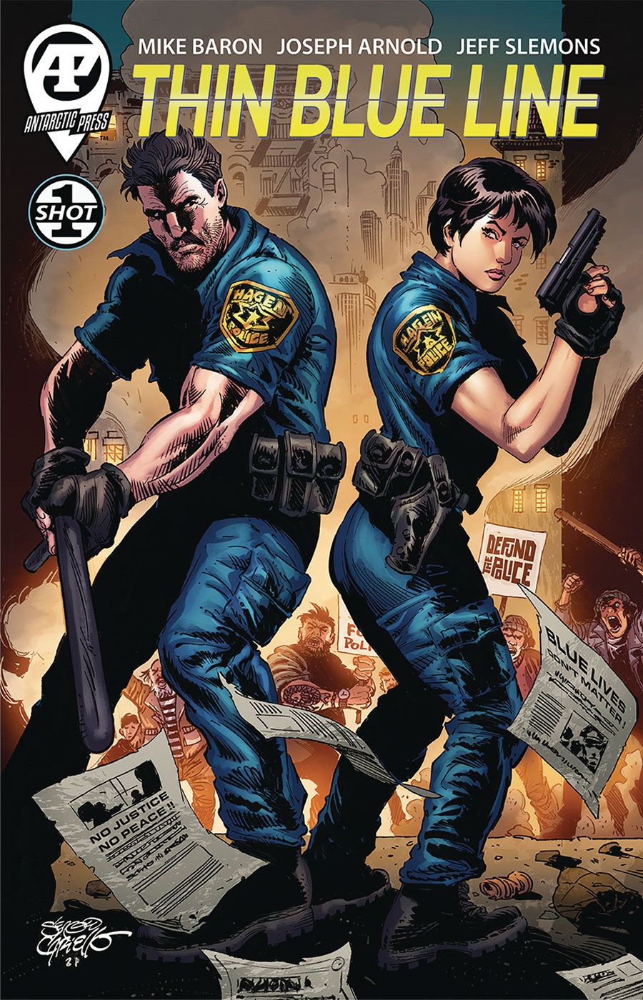 Thin Blue Line #1 (One Shot) Cover A Regular Joseph Arnold & Jeff Siemons Cover